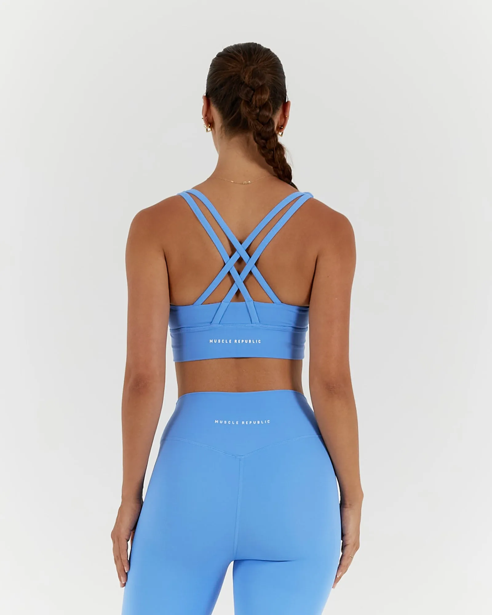 LUXE STRAPPY BRA - AERIAL BLUE