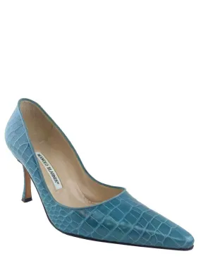 Manolo Blahnik Crocodile BB Pumps Size 7 | IT37