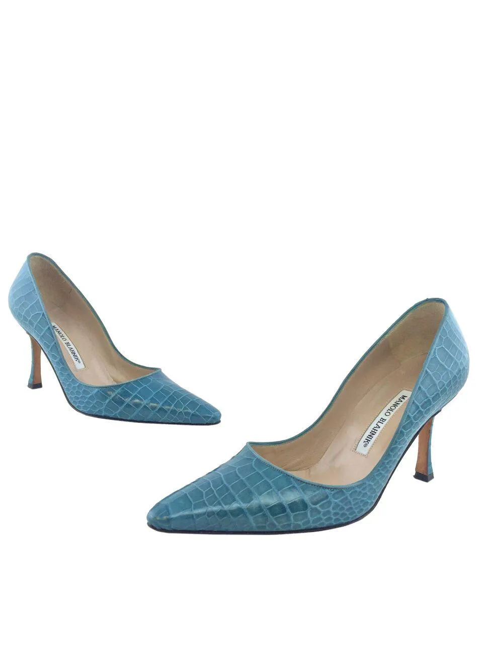 Manolo Blahnik Crocodile BB Pumps Size 7 | IT37