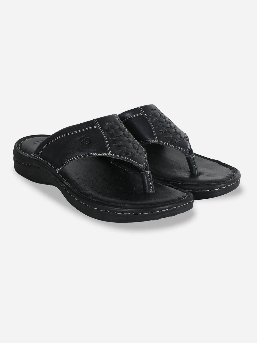 Men's Black Thong Casual Sandal (ID4047)