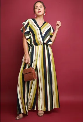 Multicolor Striped Jumpsuit PLUS