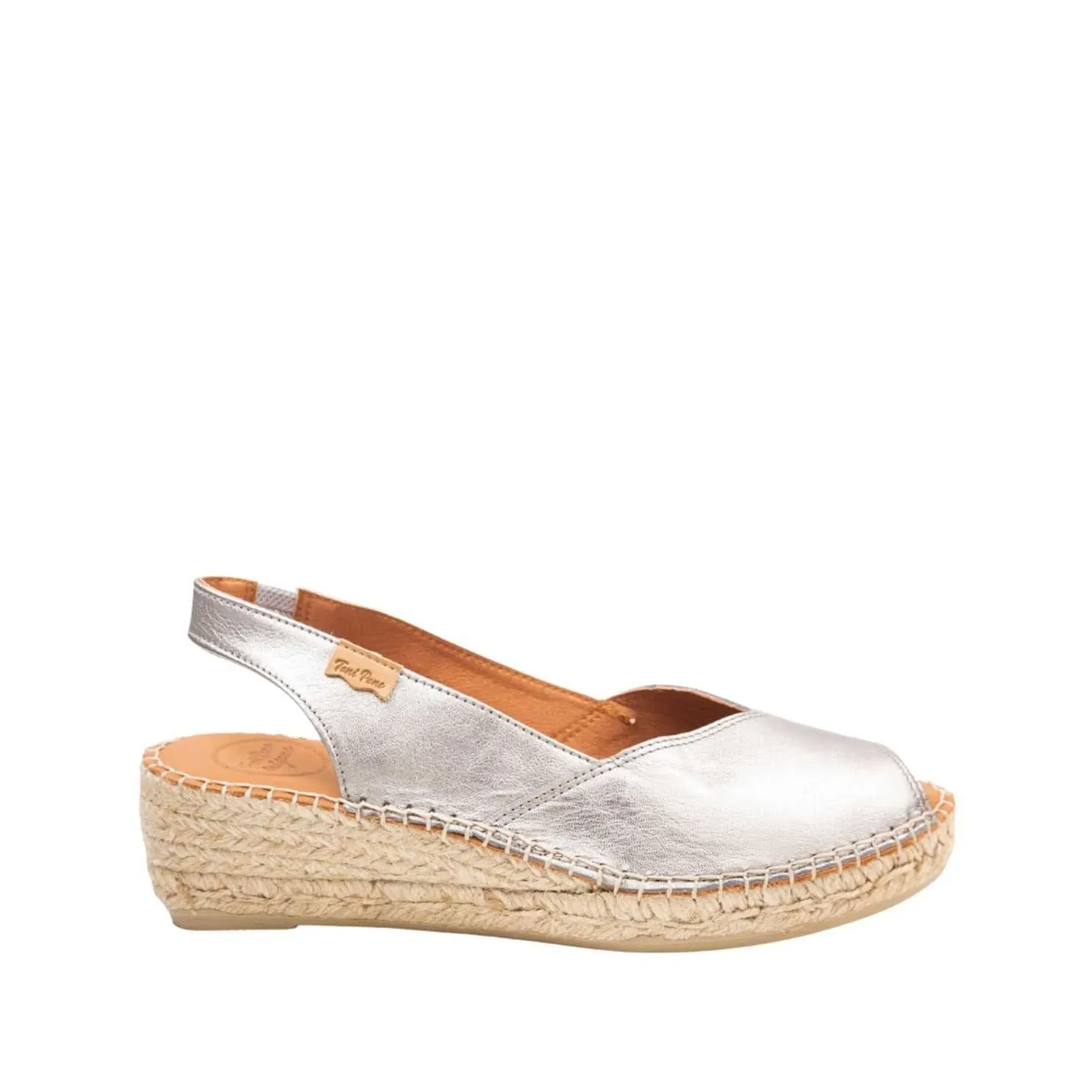 Plain Leather Wedge Espadrille for Women - Bernia-P