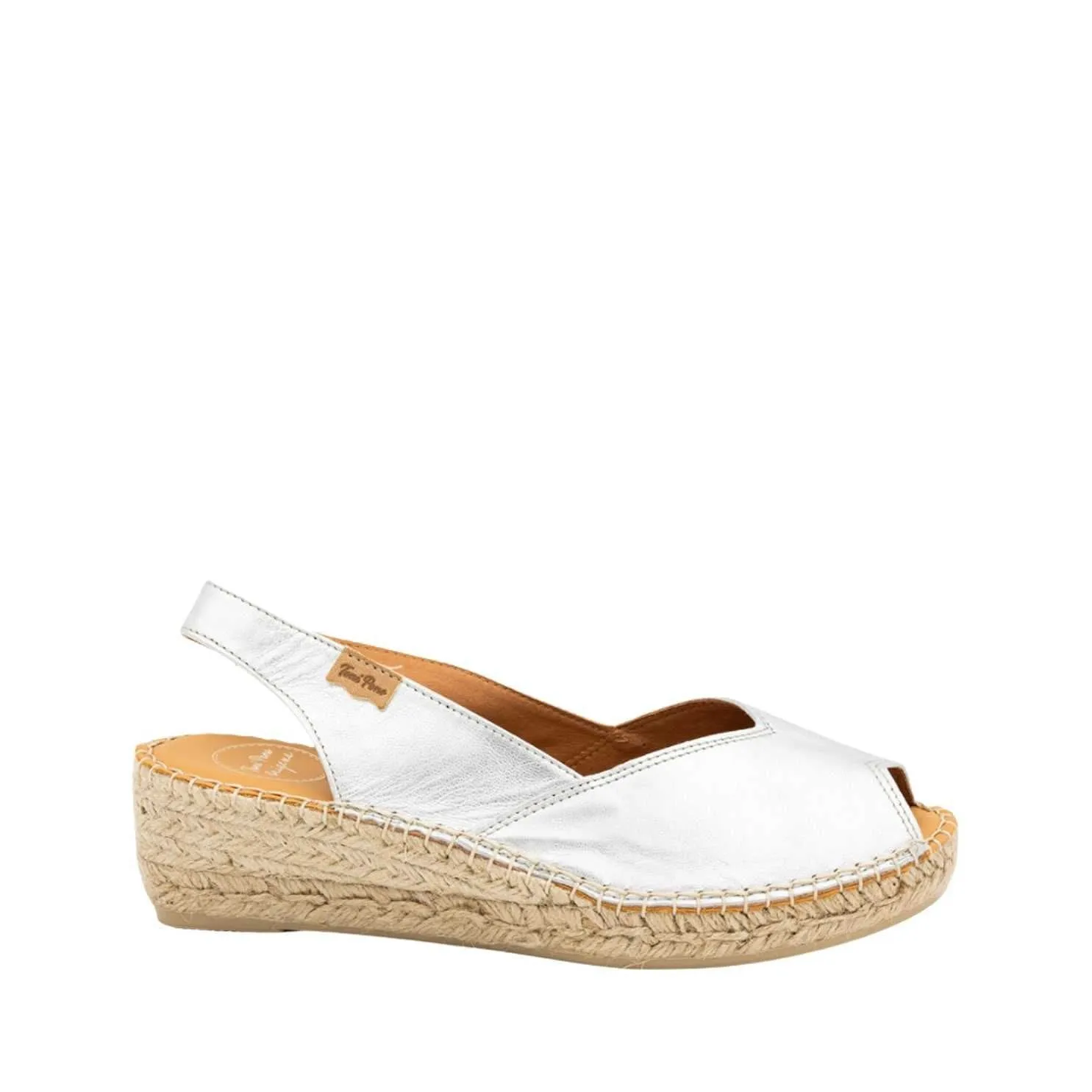 Plain Leather Wedge Espadrille for Women - Bernia-P