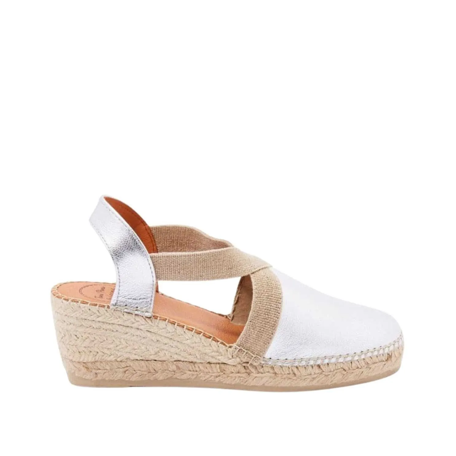 Plain Leather Wedge Espadrille for Women - Tossa