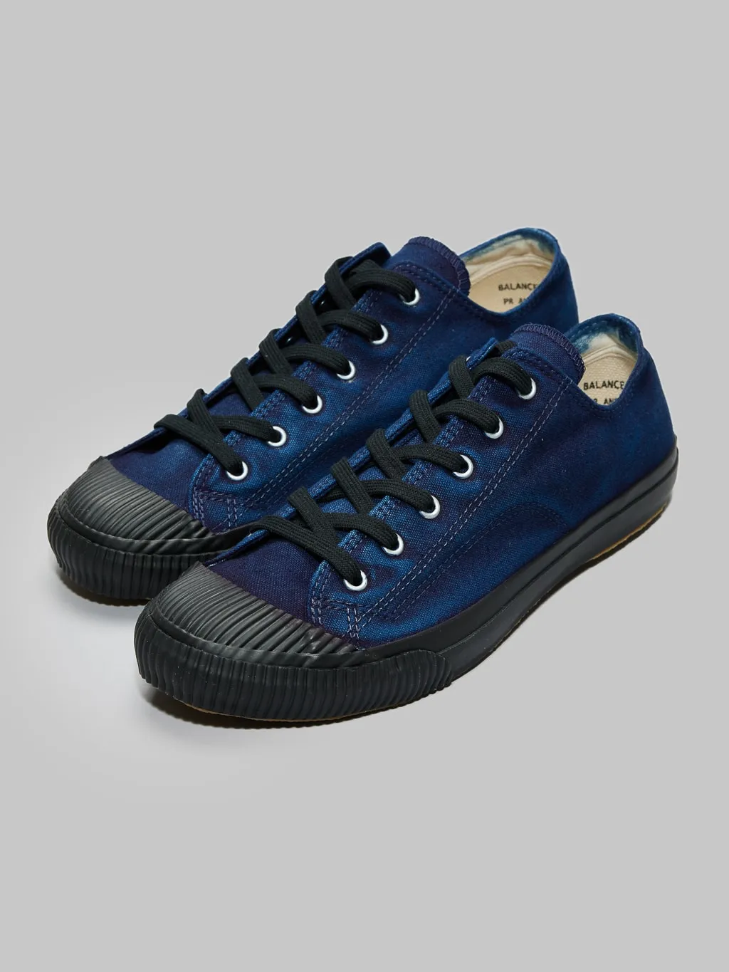 Pras Shellcap Low Indigo Hand Dyed Sneakers