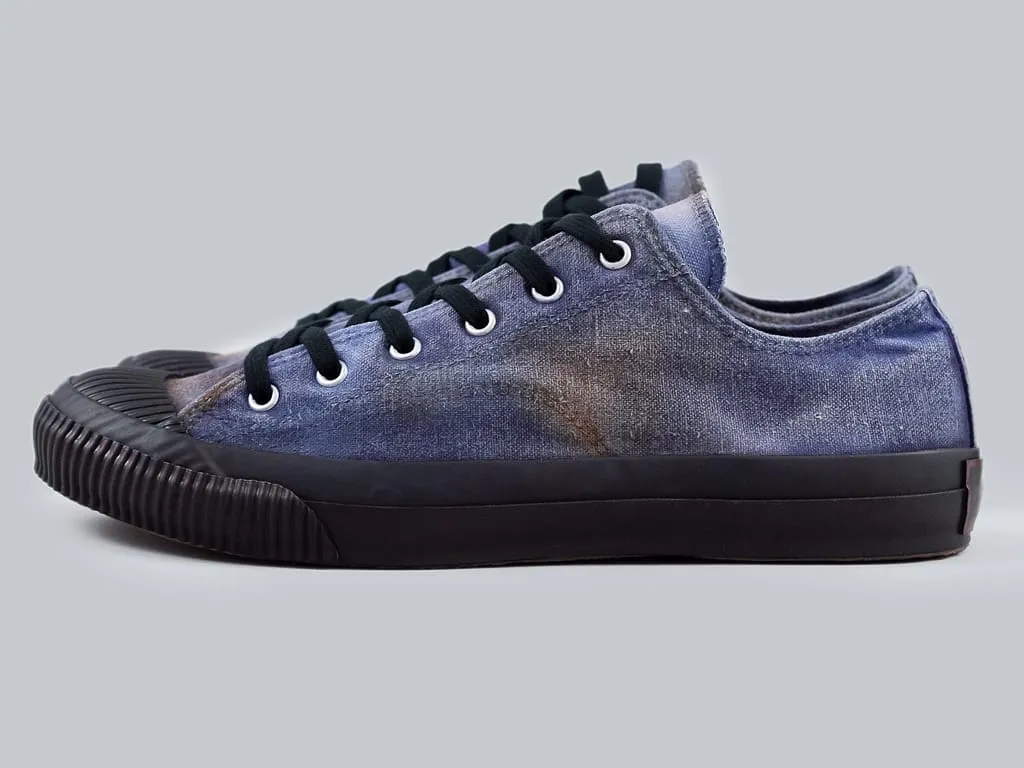 Pras Shellcap Low "Mura" Uneven Hand Dyed Sneakers Navy/Black