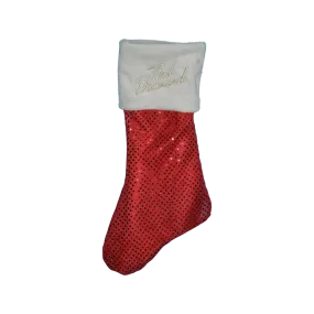 Sequined Holiday Stocking (Red)