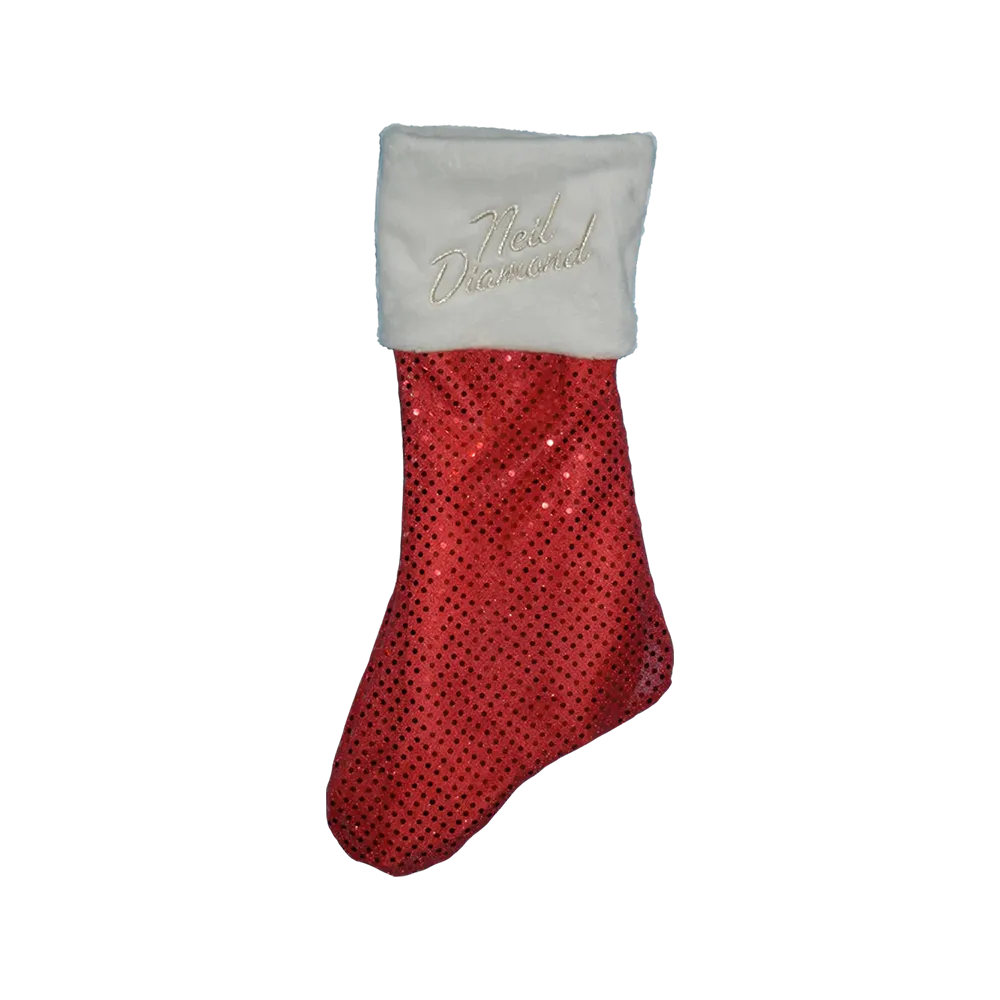 Sequined Holiday Stocking (Red)