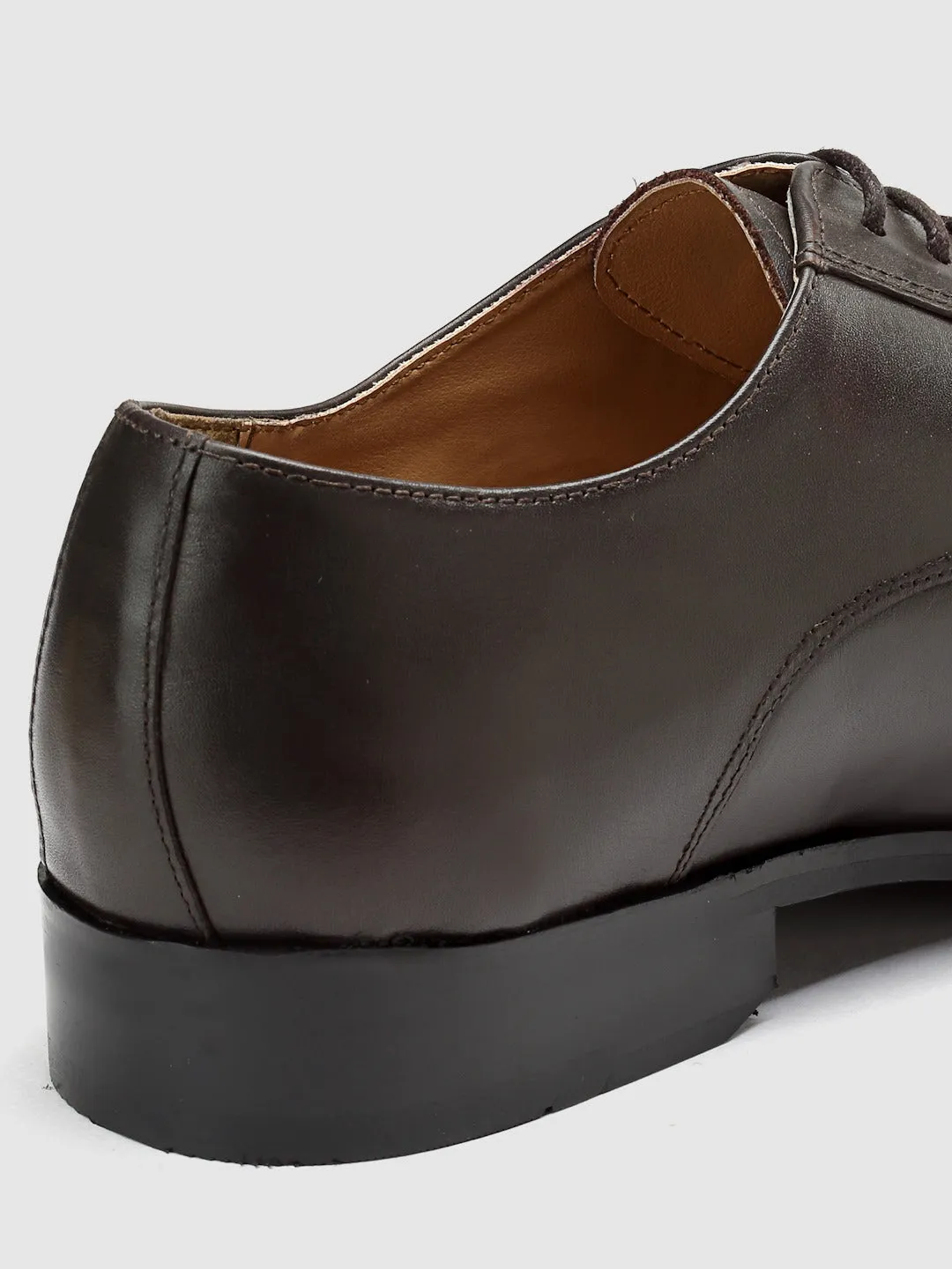 Textured Genuine Brown Leather Formal Derbys