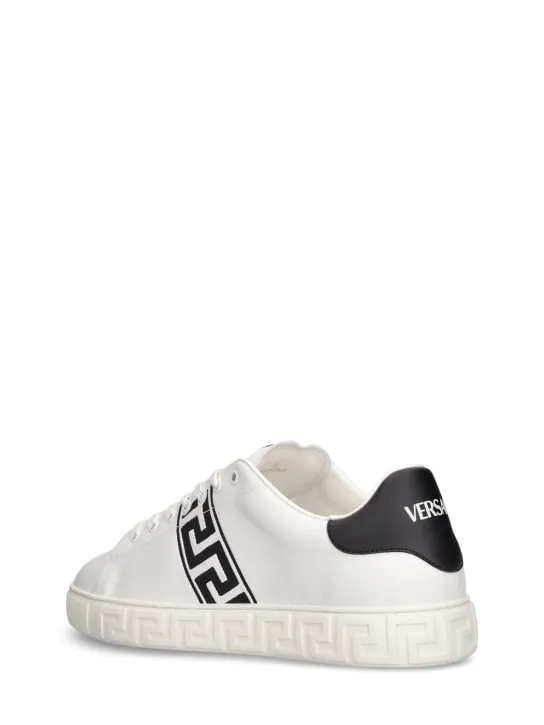 Versace   Faux leather logo sneakers 