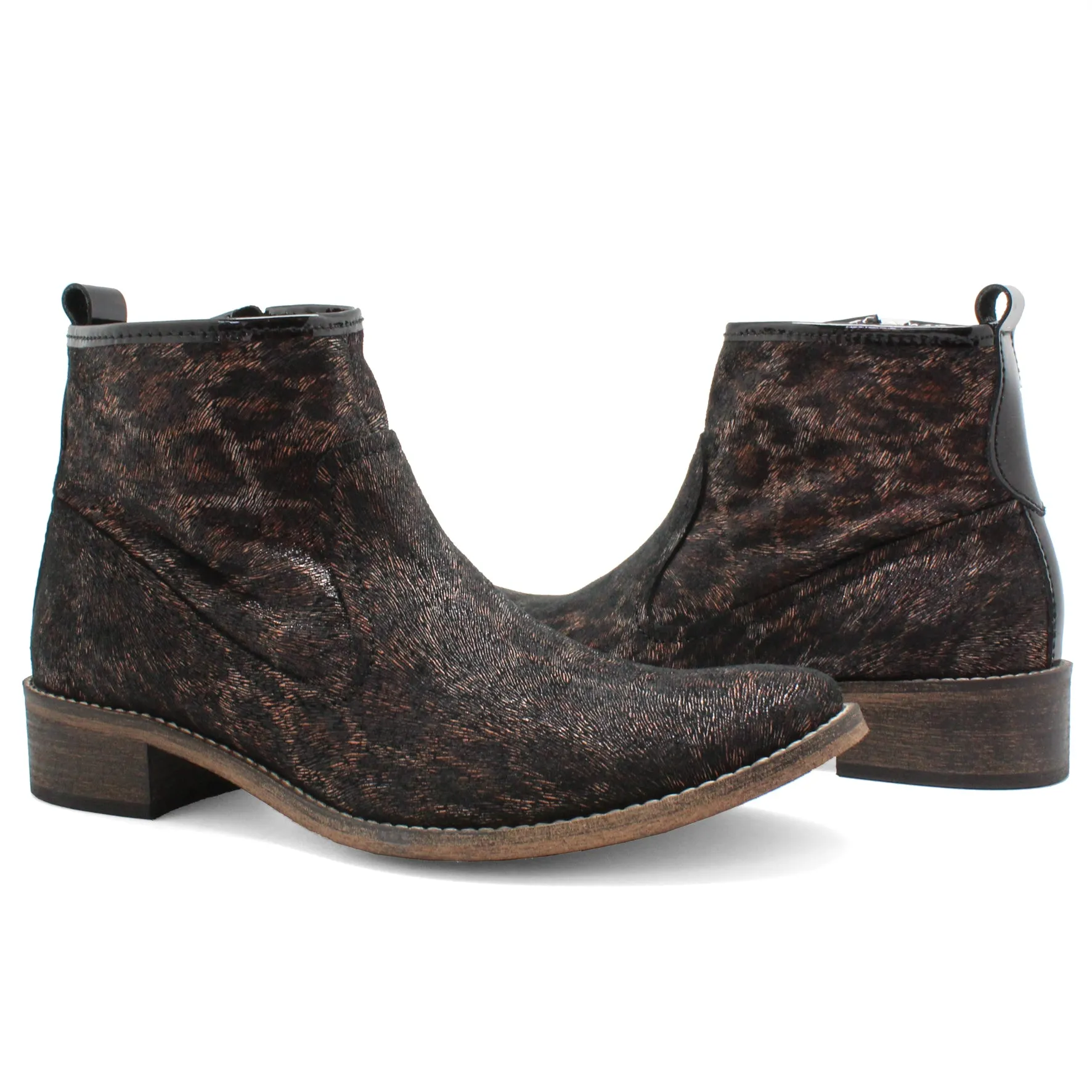 Zipp - Black Leopard ankle boot